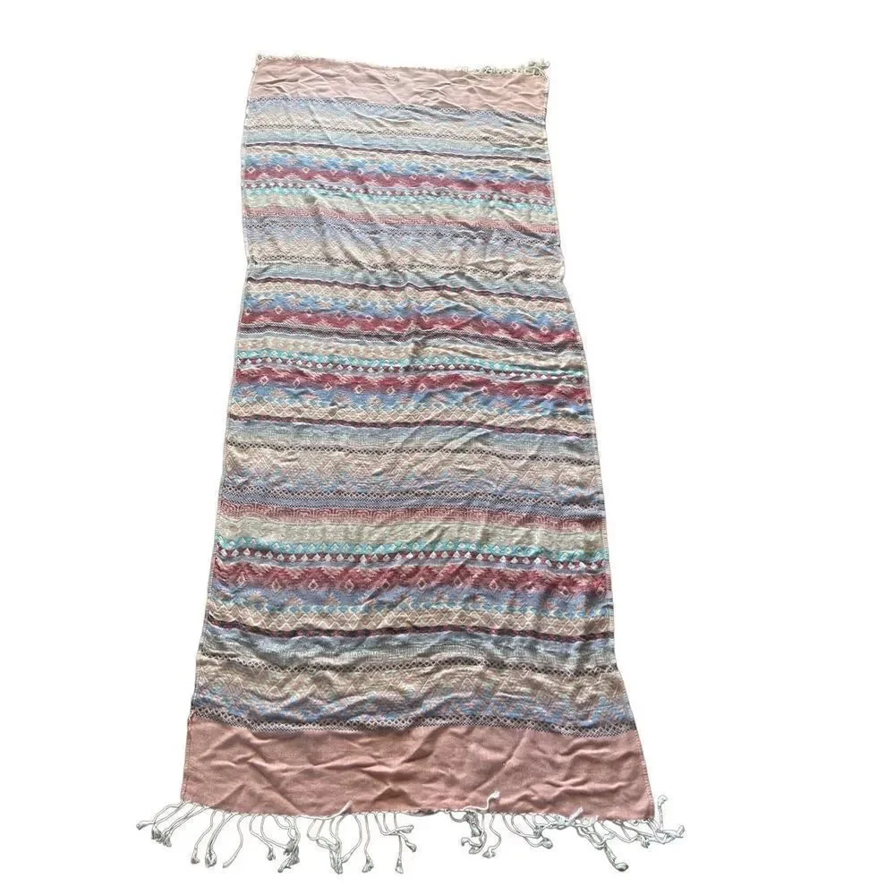 Southwestern Table Runner Aztec Geometric Design 62 X 26